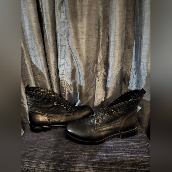 Sheridan Mia Leather Studded Lace-Up Boots- Spark, Size EU40 9.5, Black - Picture 9 of 9